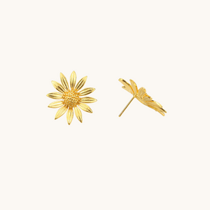 Golden Sunflower Earrings - Jolicc Studio